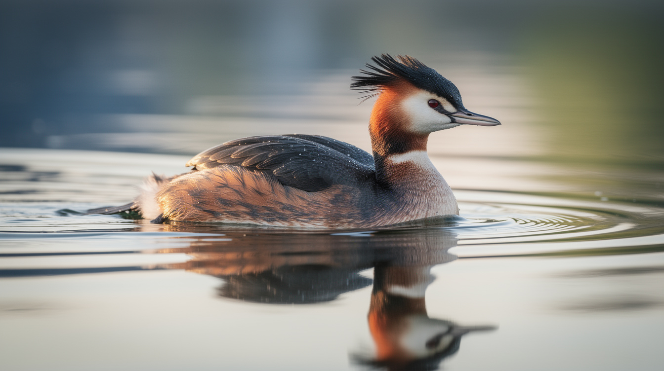Tout savoir sur le grèbe huppé : habitat, comportement et alimentation